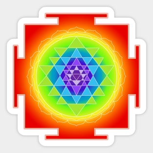 Sri Yantra Chakras Color Sticker